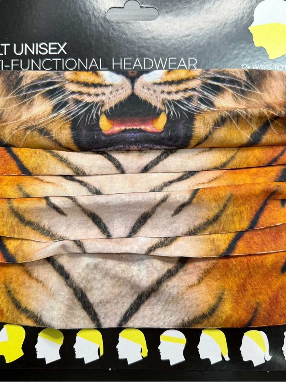 Bioworld Tiger Print Multi-Color Neck Gaiter Scarf You get TWO. They are Unisex.
